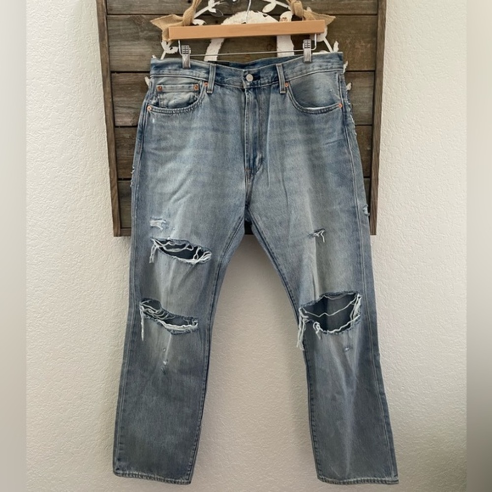 Levi’s 551 Z 1961 destroyed faded denim jeans size‎ 36 NWT